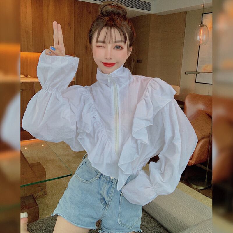 薄手ルーズオータムジャケット ロング 秋物 ガールズファッション1795736888