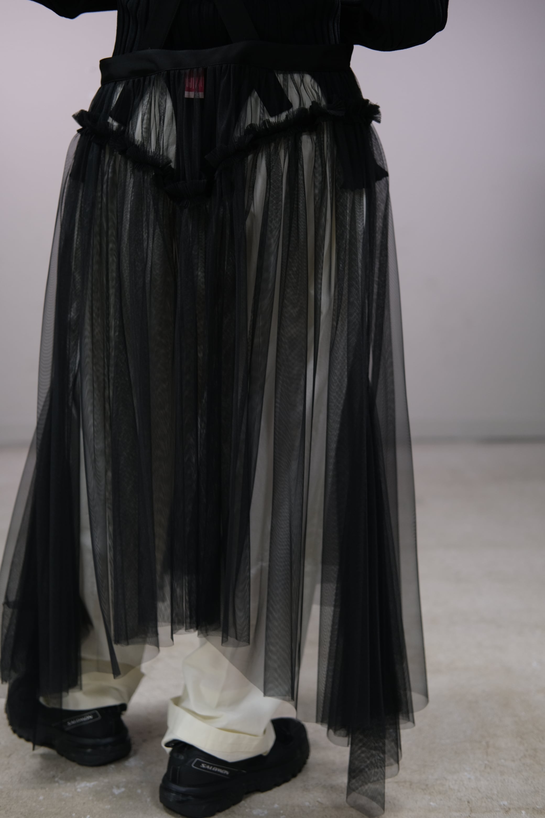 FETICO】TULLE PINAFORE DRESS - black | loop