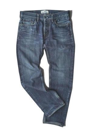 12AW "STONE ISLAND" Blue Color Cotton Denim Trousers