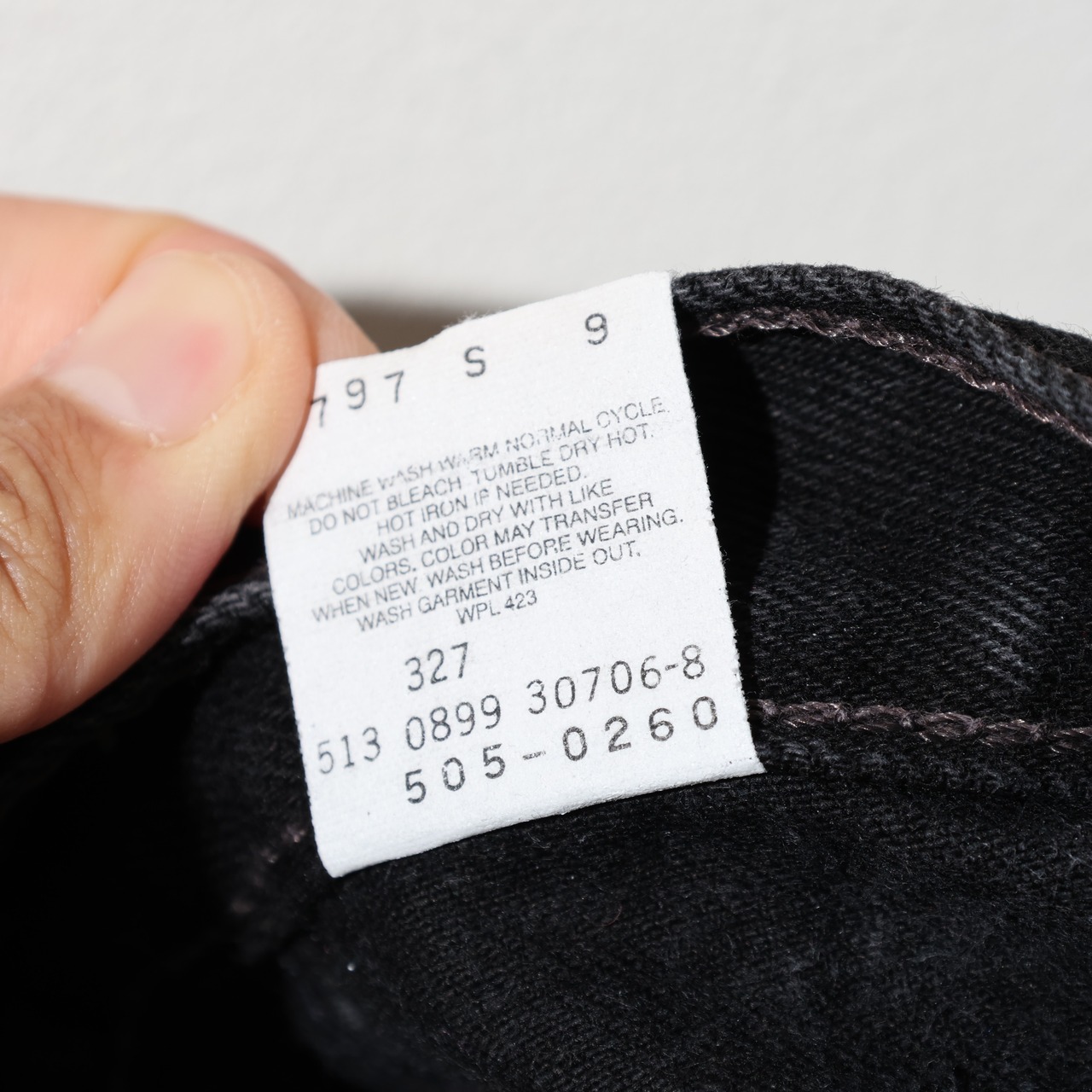 極美品 31×30 505-0260 USA 99年 Levi’s サルファーブラックデニムパンツ リーバイス