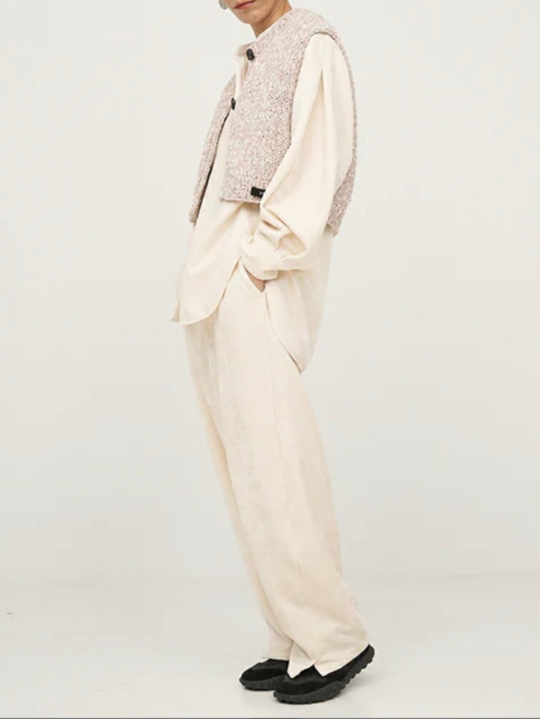 SALE】 YENN(イエン)MIX HAND KNIT VEST ミックスハンドニットベスト