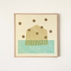 竹﨑勝代 TAKEZAKI Katsuyo 'maisonnette cinq 小さな家 5 ' /woodcut print with frame thumbnail 1