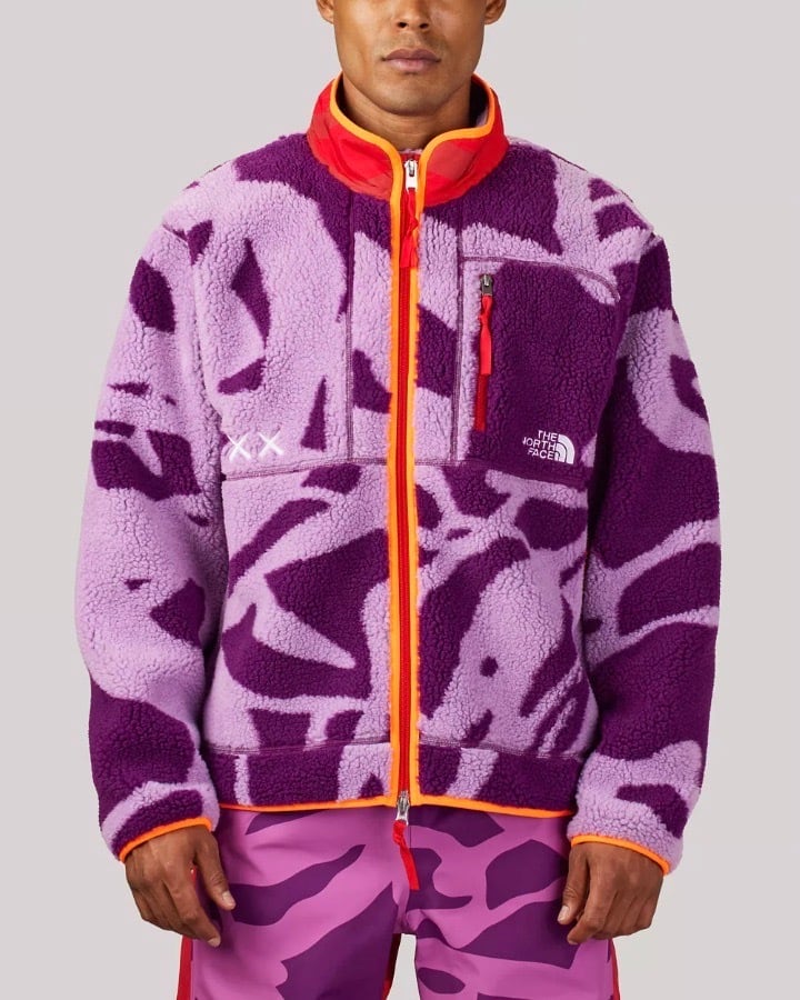 KAWS x North Freeride Fleece Jacket (Pamplona Purple Print) | Sneakers NYC