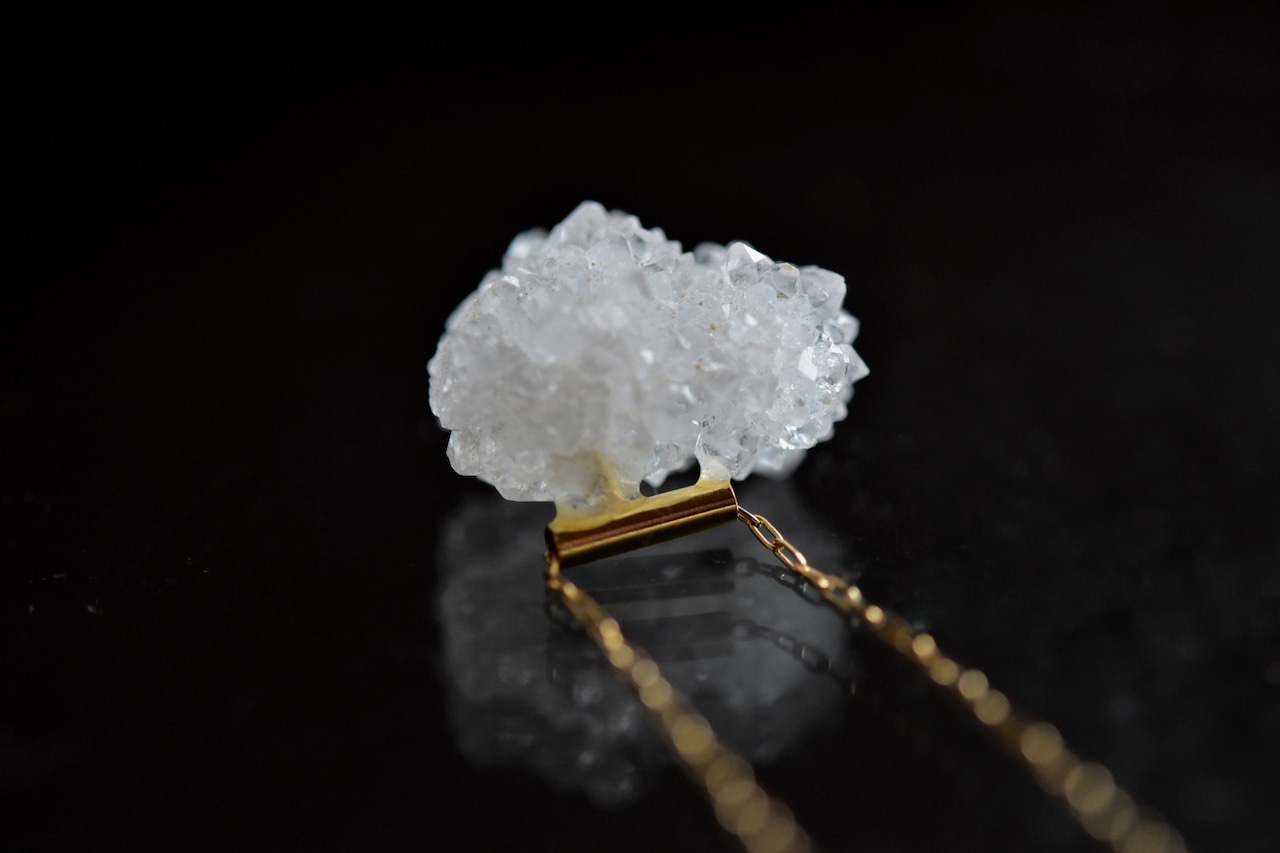 【monaka】Apophylite earrings - アポフィライト