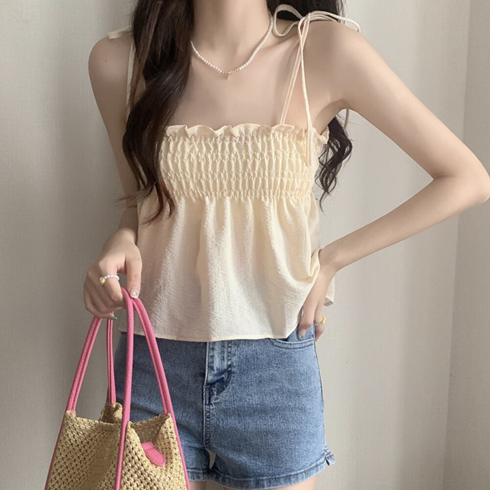 シャーリングフレアキャミソールレディース | 森のあらいぐま