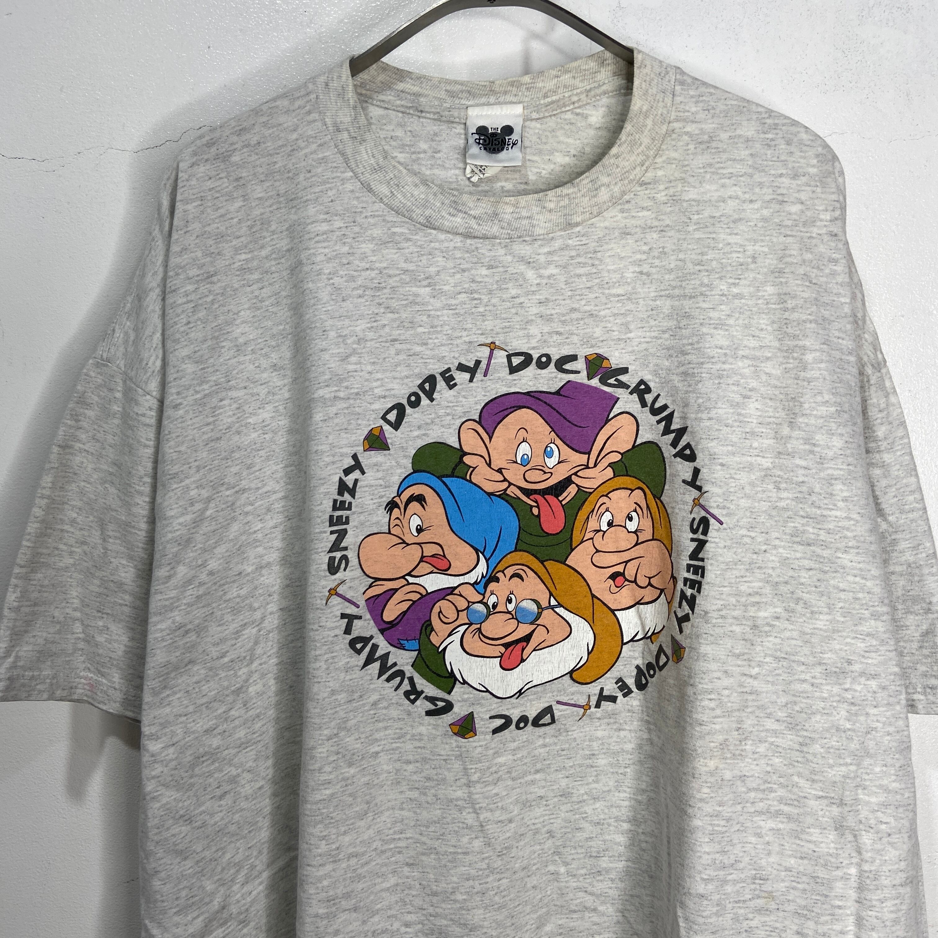 90s USA製 Disney 7人の小人 キャラクタープリントTシャツ XXL | 古着 