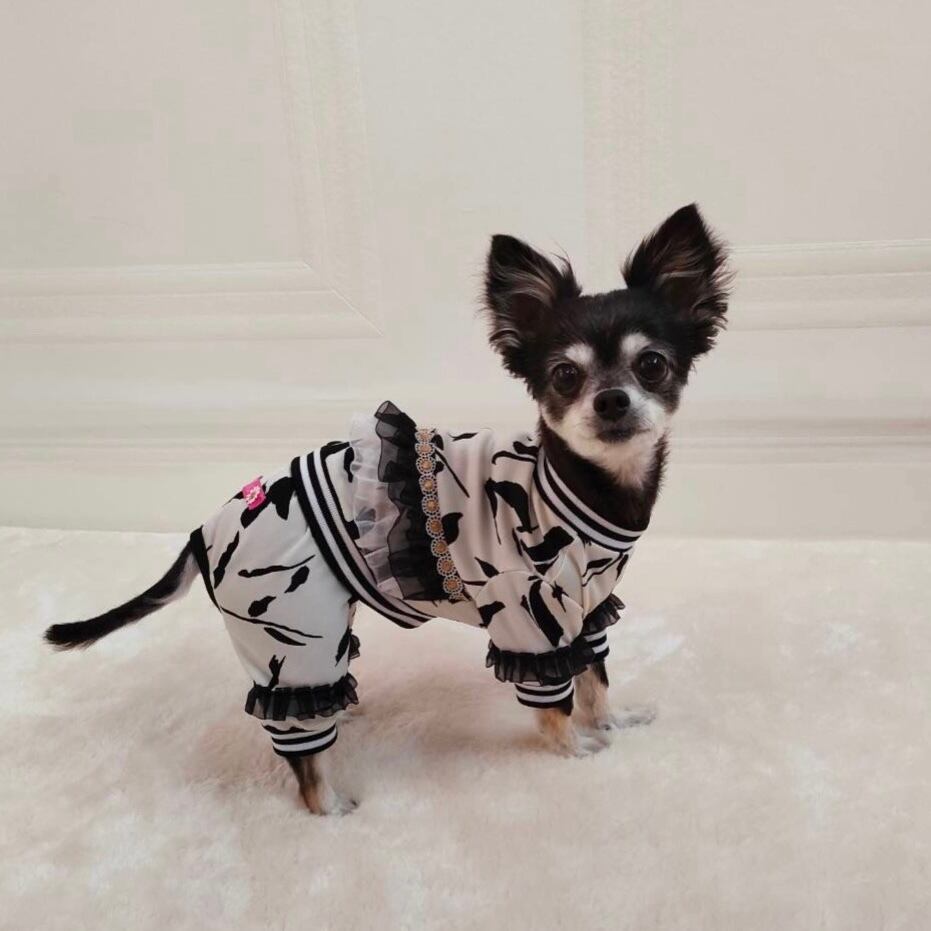 モードふりるろんぱ〜すWT⭐︎犬服／ドッグウェア／ロンパース | Pay ID
