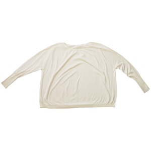 silk box long sleeve − white