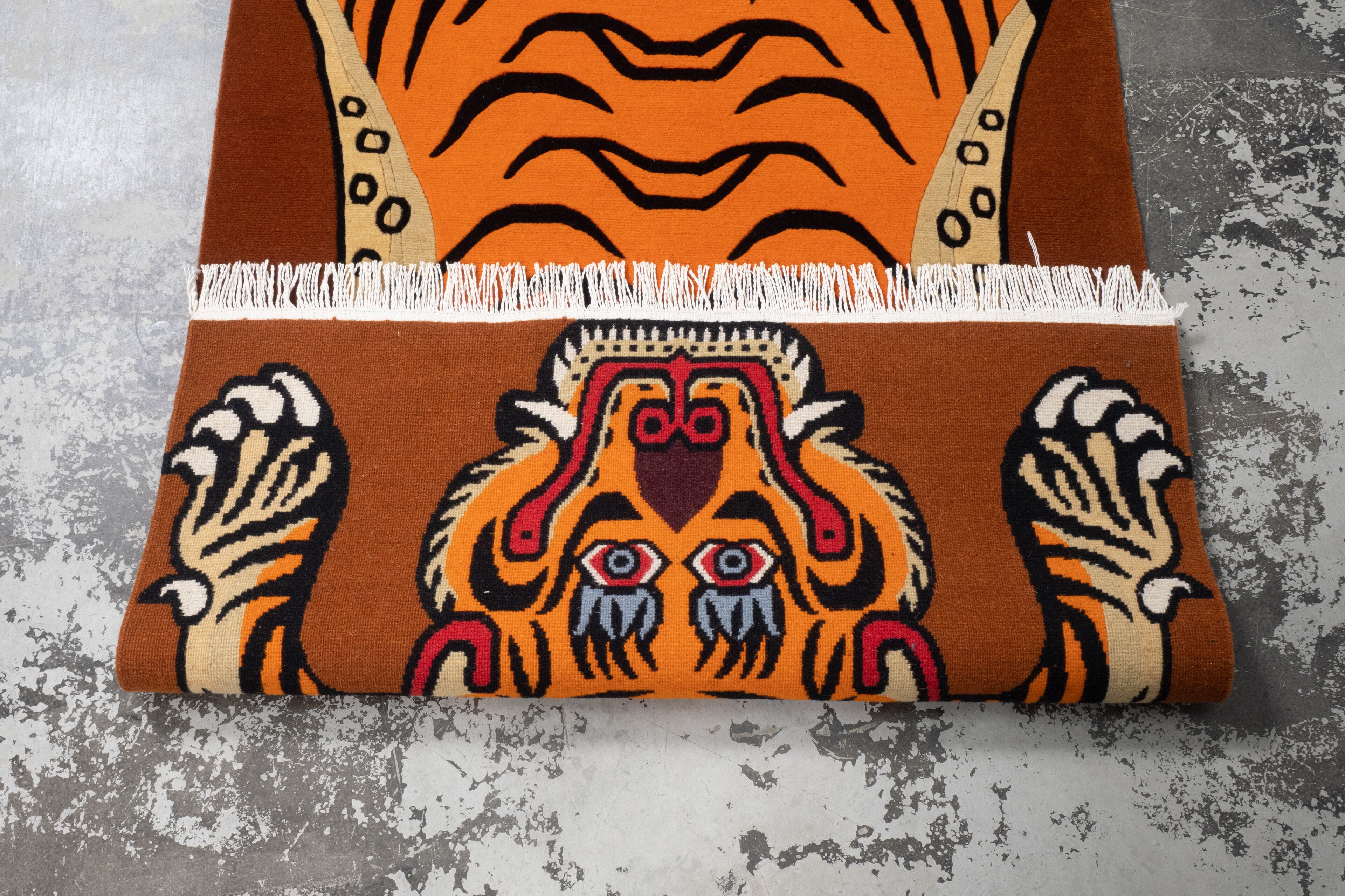 Tibetan Tiger Rug 《Lサイズ•ウール077》チベタンタイガーラグ