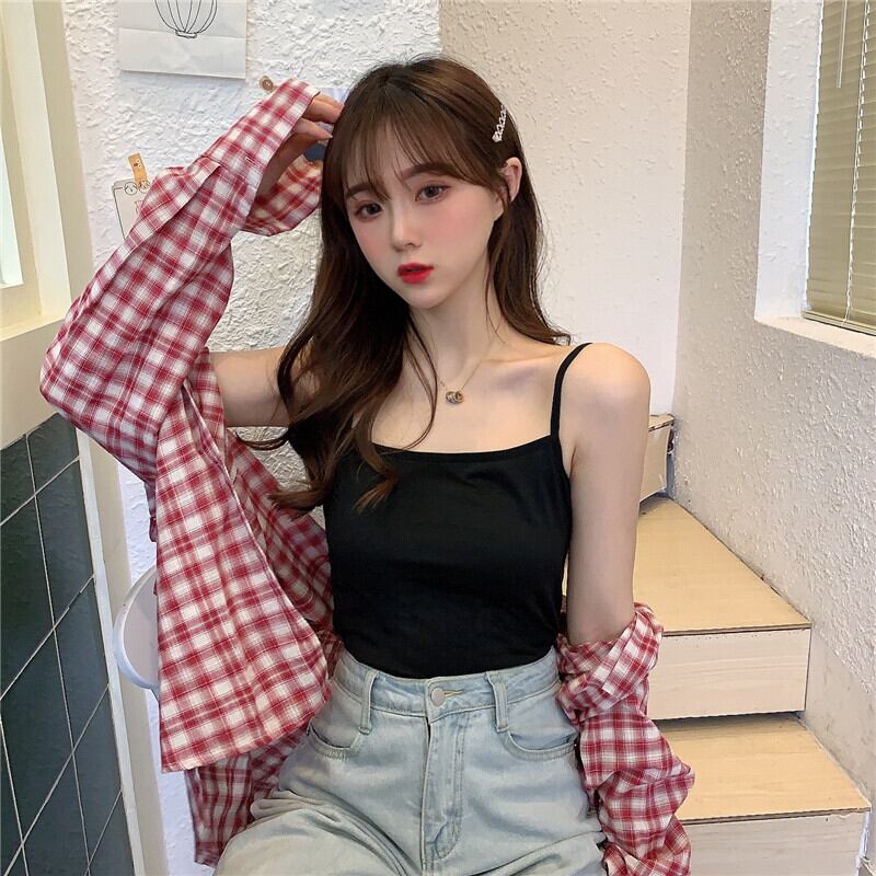 スプリングサマーブラックスリムノースリーブトップス 春物 夏物 1号婦人62168137362