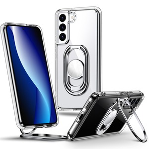 【新着特価】Rockaway Galaxy S22 ケース リング スタンド機能 角度調節可能 折り畳み 落下防止 耐衝撃 SC-51C SCG13 カバー ギャラクシーS22 スマホケース - クリア