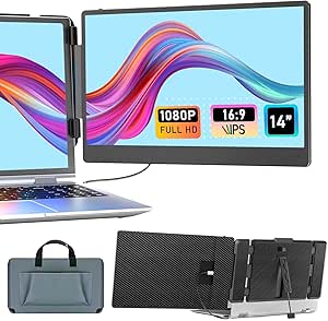 ラップトップスクリーンエクステンダー、14インチラップトップモニター