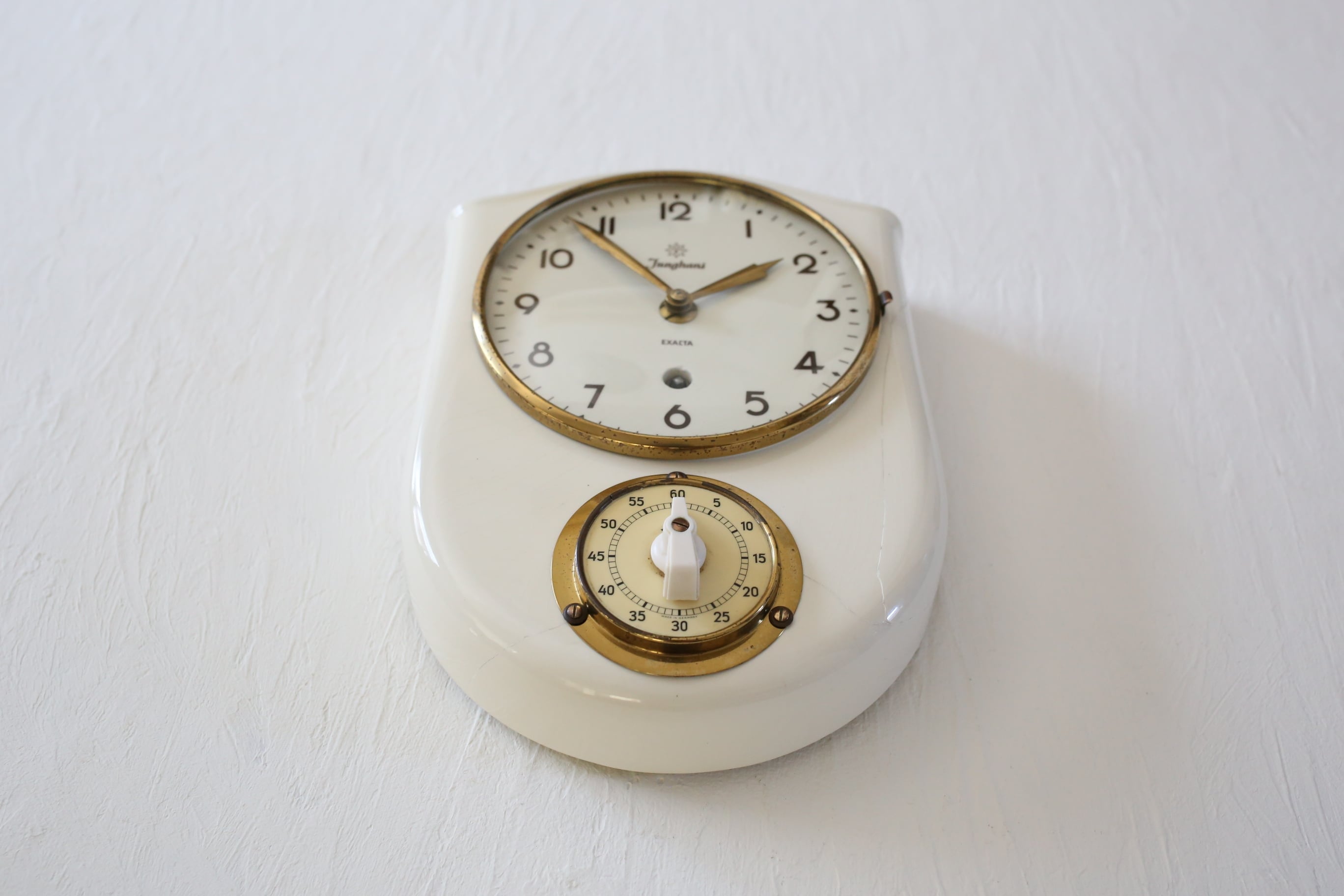 ドイツ ヴィンテージ Junghans ユンハンス 陶器 キッチンタイマー付き