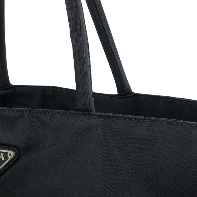 PRADA プラダ ハンドバッグ ブラック トライアングルロゴ ナイロン トートバッグ 4fphjj