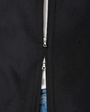 ssstein "W/CA DOUBLE FACE CLOTH ZIP JACKET〔BLACK〕"