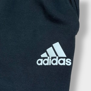 【adidas】スウェットパンツ ロゴ プリント basketball club バスケットボール ガゼットクロッチ LARGE ブラック アディダス US古着