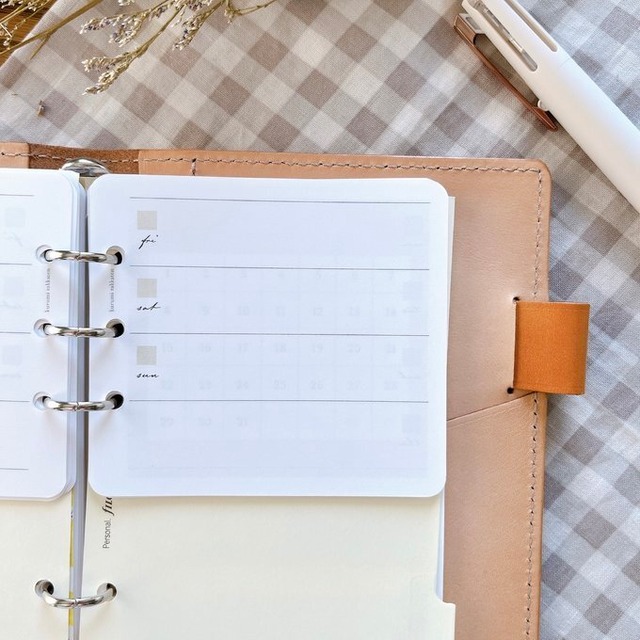 【はんぶんこリフィル/上半分用】バイブルサイズ/フリーウィークリー