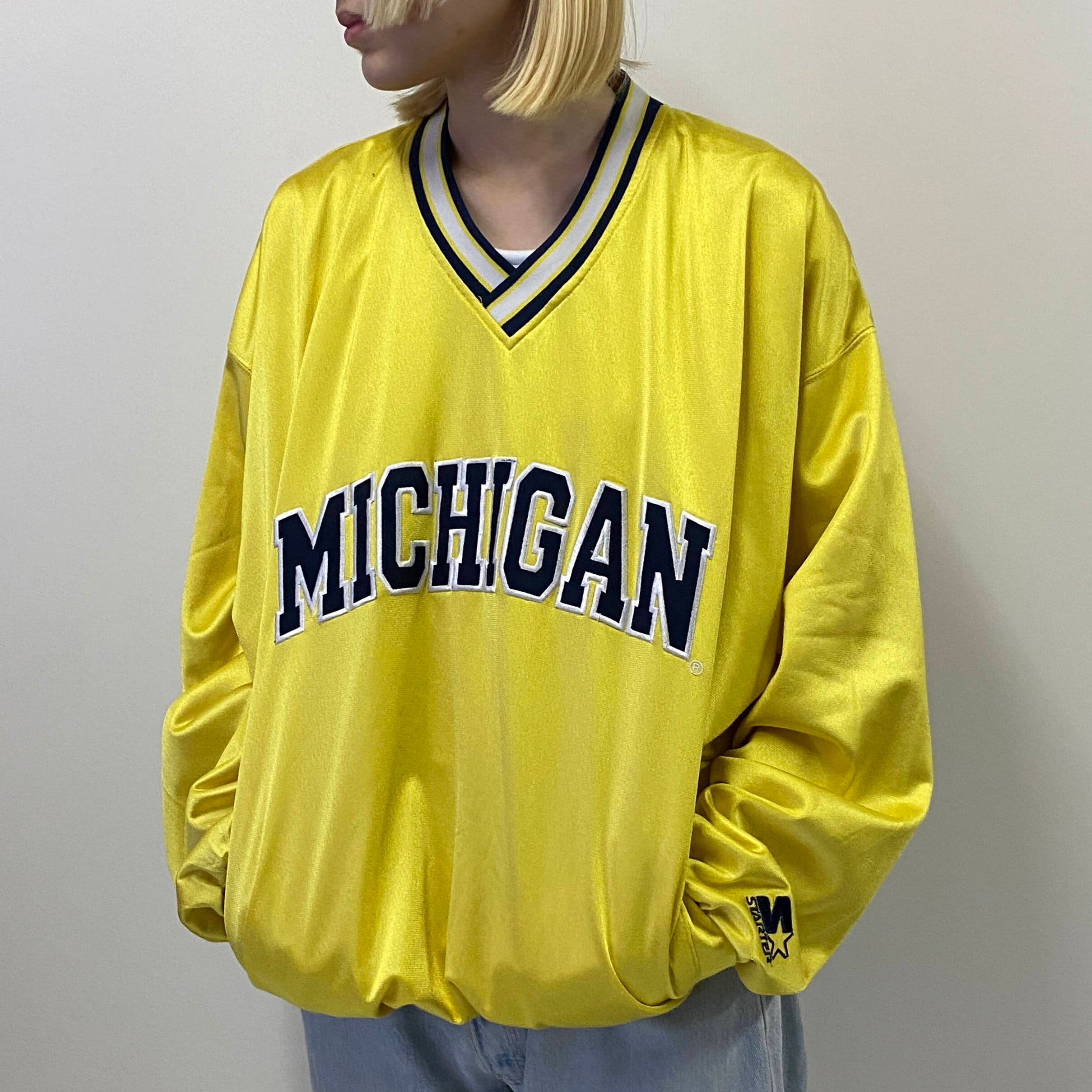 90年代 スターター MICHIGAN カレッジチーム ジャージ プルオーバー