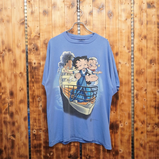 90s bettyboop POPEYE タイタニック　Tシャツ　L/USA製　ヴィンテージ　ベティちゃん　ベティブープ　ポパイ