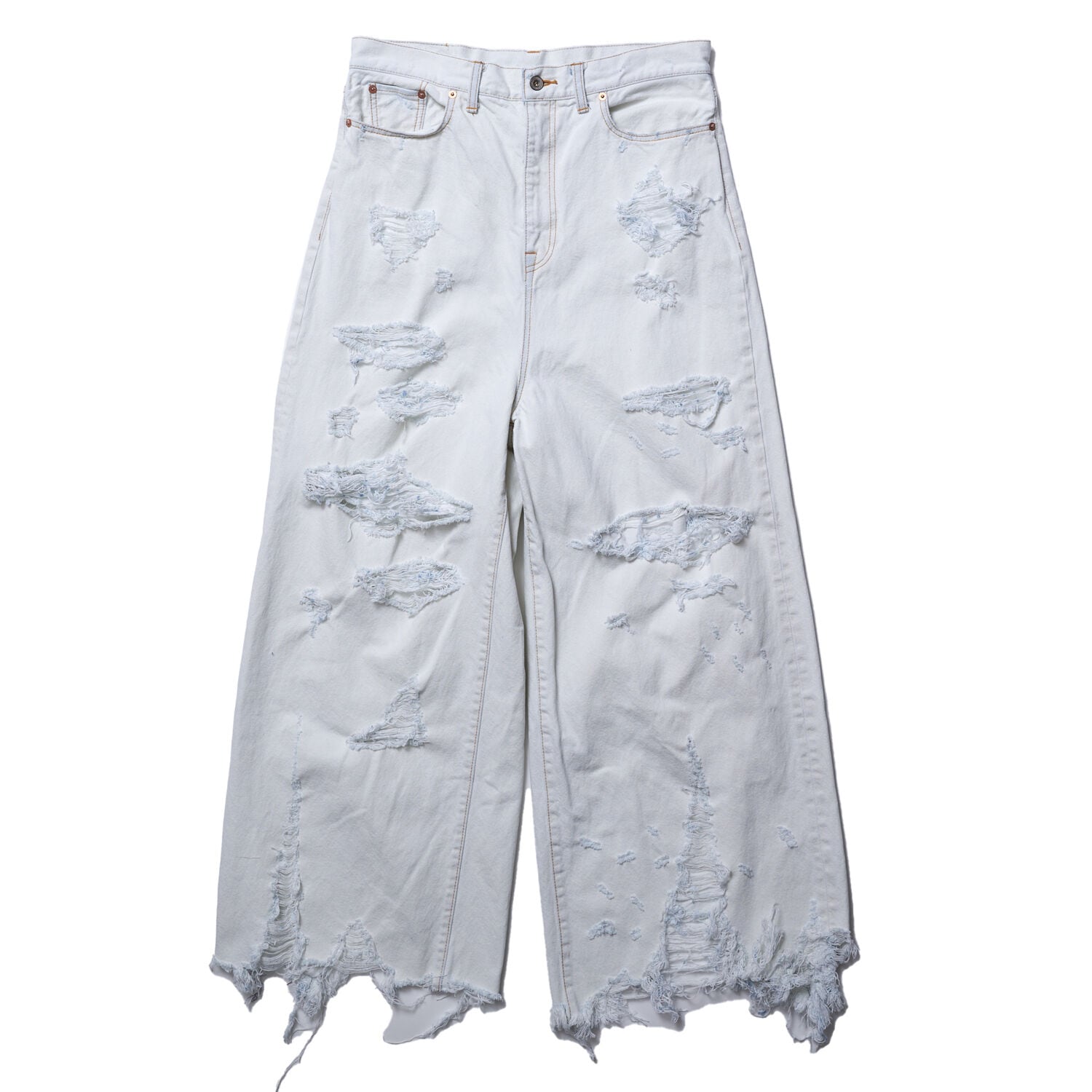 Doublet destroyed wide trousers スラックス