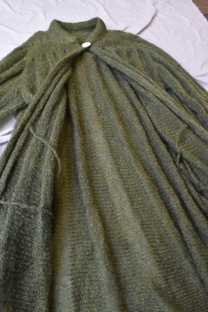 Green Maxi-long cardigan