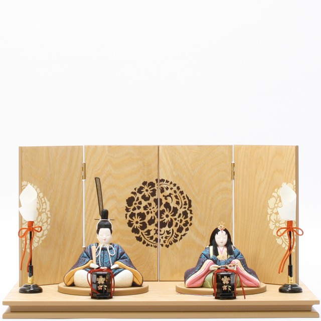 雛人形｜ひな人形｜コンパクト｜おしゃれ｜モダン｜インテリア｜プレミアム｜こだわり｜木目込み｜おすすめ｜収納｜作家｜伝統工芸士《商品名》木目込親王飾り　ナチュラル〔商品コード〕31000-2396-5【品番　2396A-G】柿沼東光作　正規取扱店