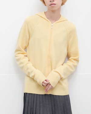 1990s zip-up cashmere knit hoodie