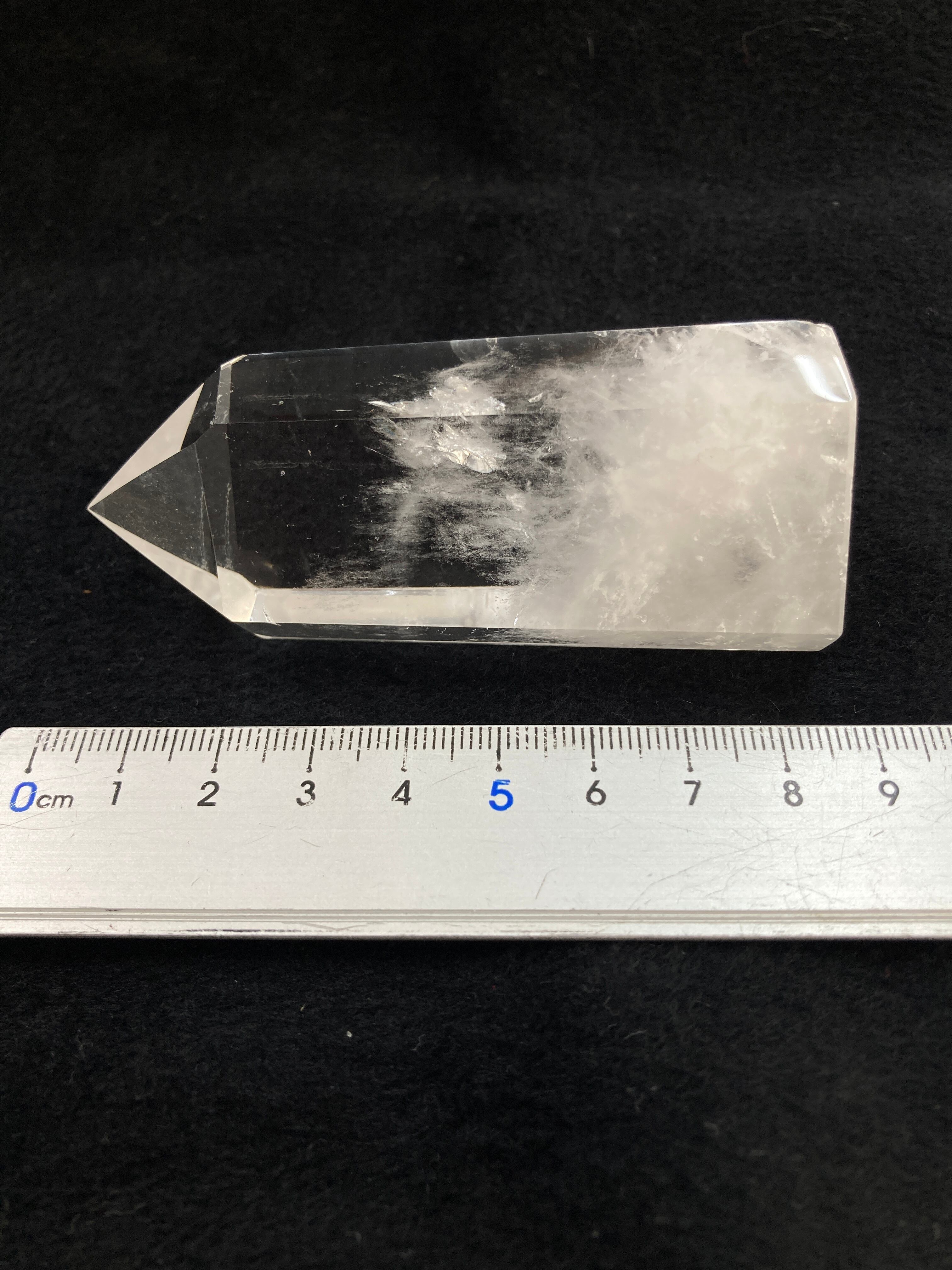 【高透明度】ブラジル産 クリスタル ポイント カット 水晶ポイント研磨底辺カット 高透明度(クラック有)】ブラジル産 クリスタル ポイント カット 水晶