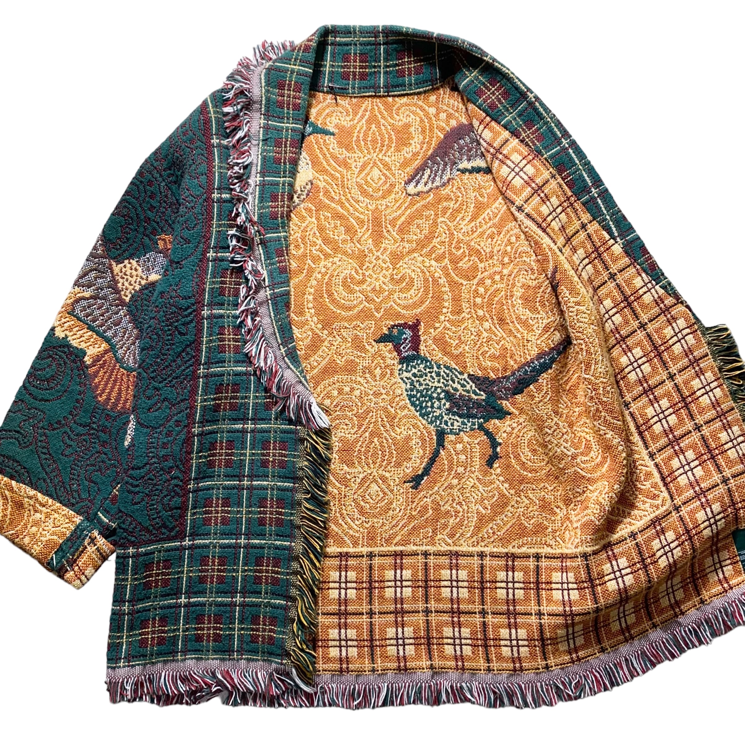 vintage GOODWIN WEAVERS blanket tapestry cardigan jacket | NOIR ONLINE