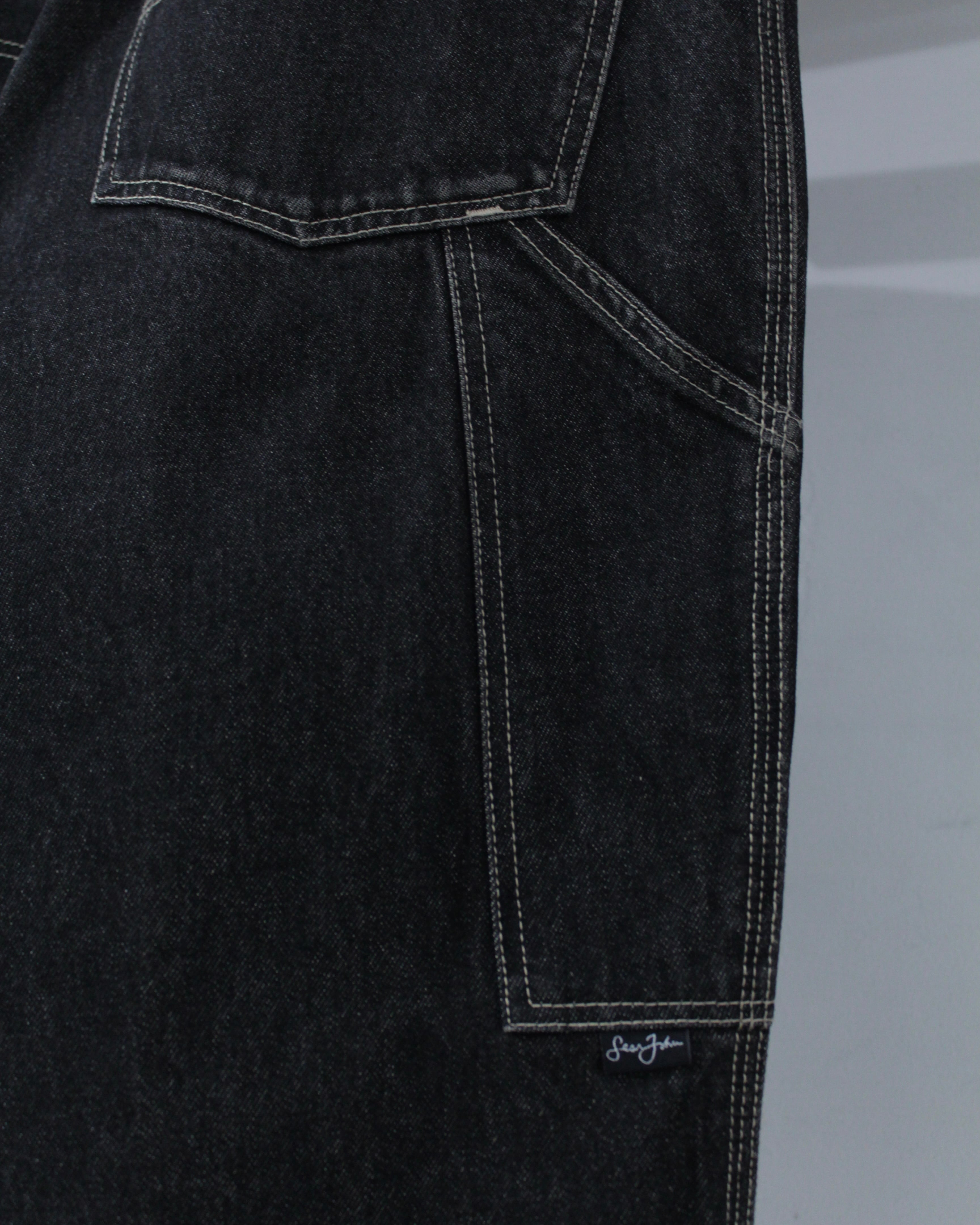 Caka BLACK】“Sean John” Vintage Loose Painter Denim Pants | Caka