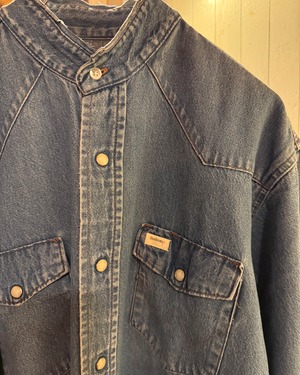 【CHARCOAL UNISEX】BODOCOS REMAKE DENIM SHIRT