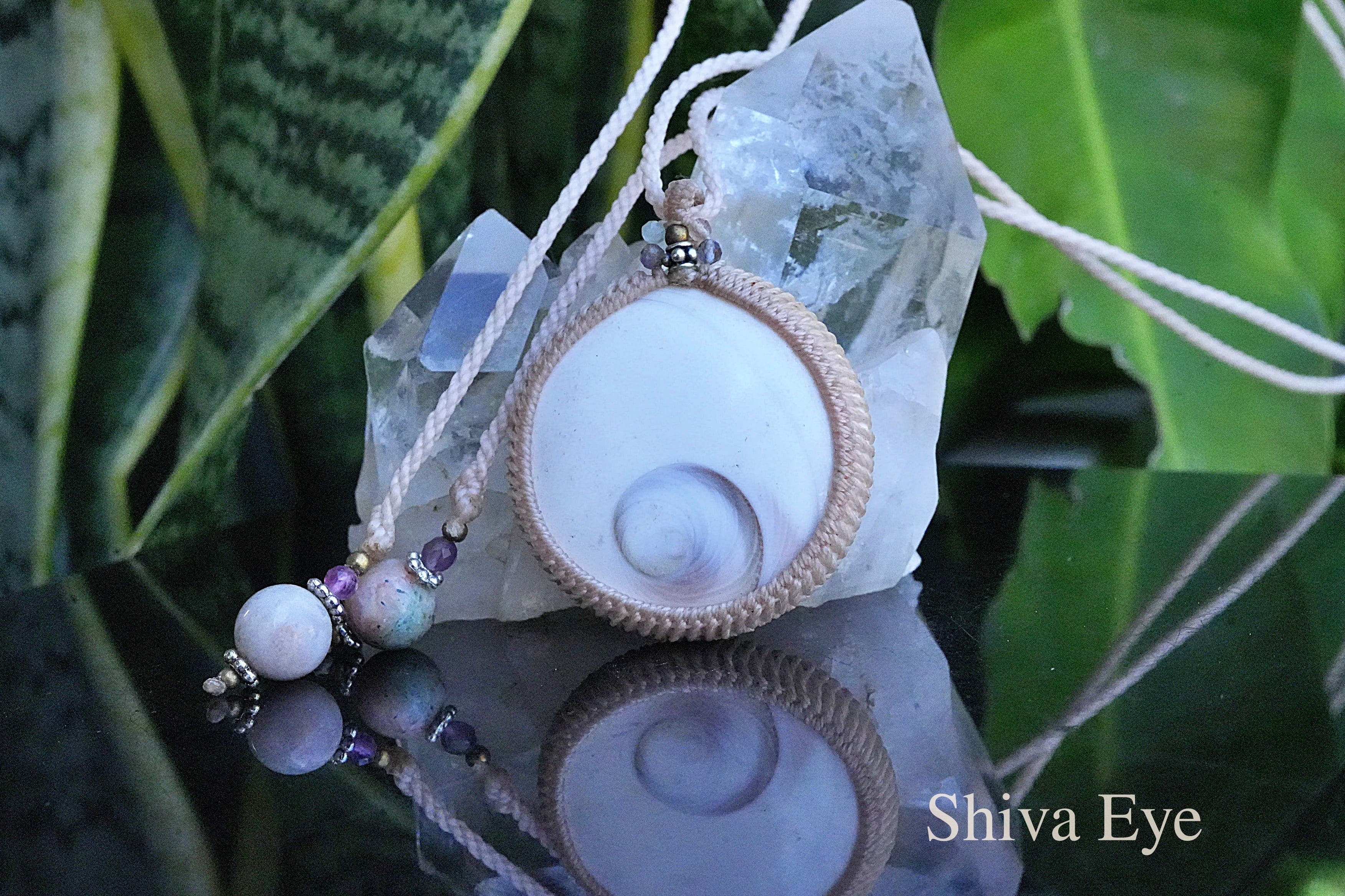 渦のお守り★シヴァアイ マクラメネックレス 2612