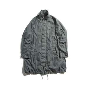 MINI RIP NYLON STAND COAT / ミニリップ撥水ナイロンスタンドコート (KHAKI)