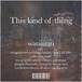 『This kind of thing』/ watasitati【CDR】