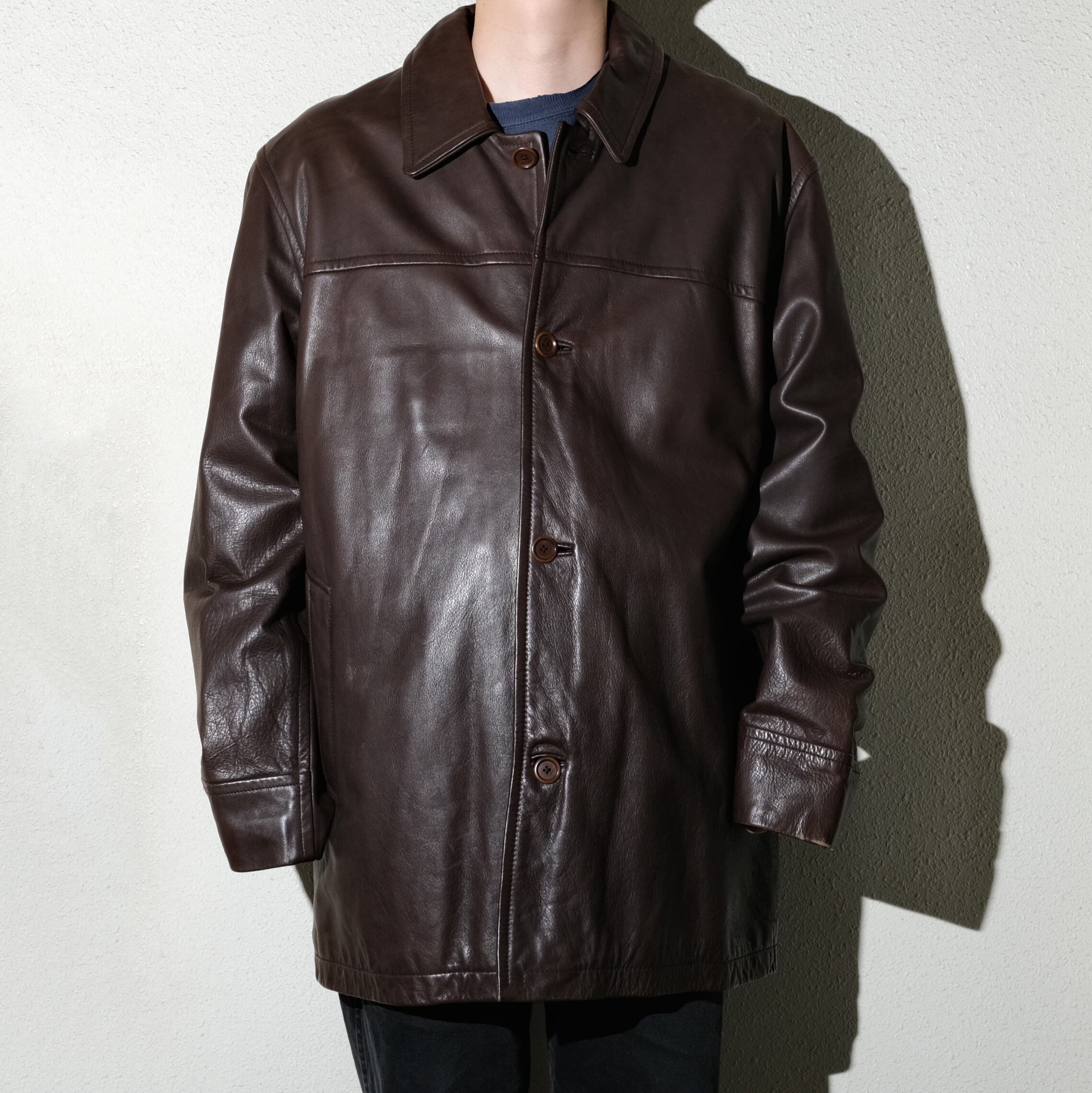 00's GAP leather car coat [XL] | goodbuy