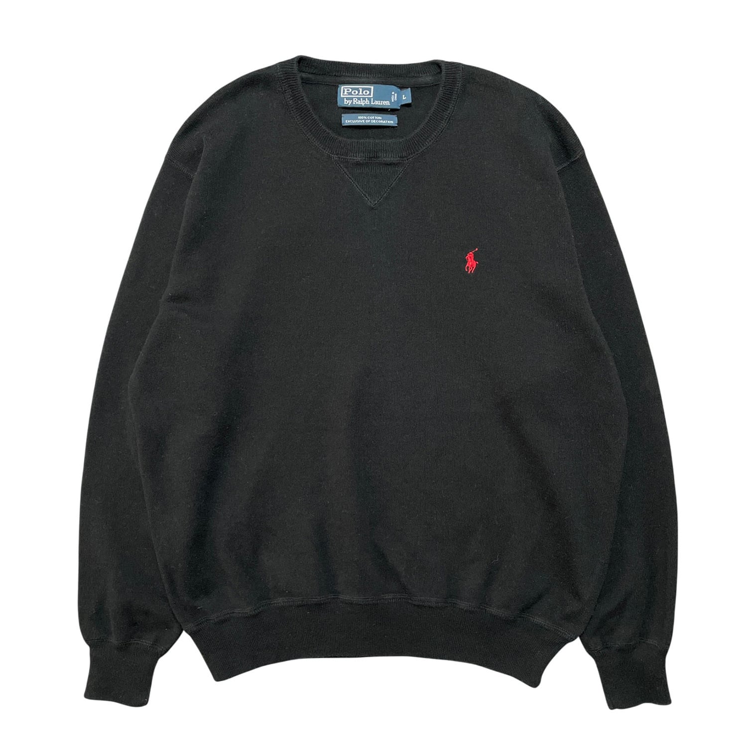 古着 ポロ バイ ラルフローレン コットンニット ニットベスト 黒色 USA 古着 Polo by Ralph Lauren ポロ バイ ラルフローレン コットン