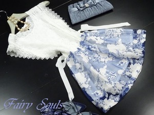 ★送料無料★11号★ひらひらシフォン花柄レ－スのワンピ(OPN6013)