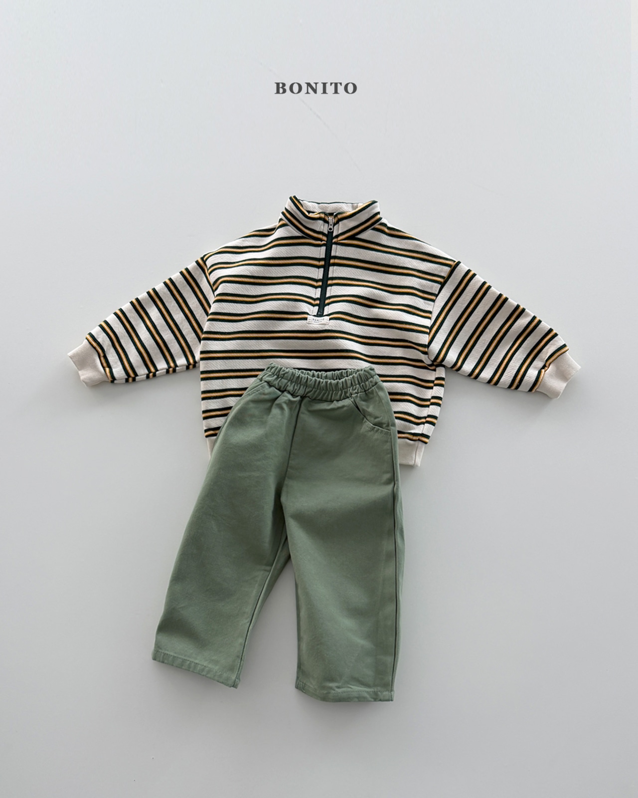 BONITO 26/SS ジョイストライプハーフジップアップ