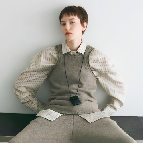 【 anuke 】Knit Long Tanktop