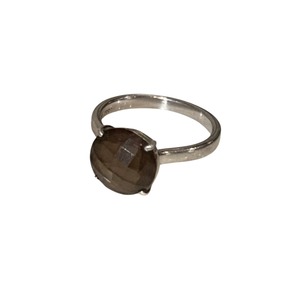 vintage silver natural stone ring