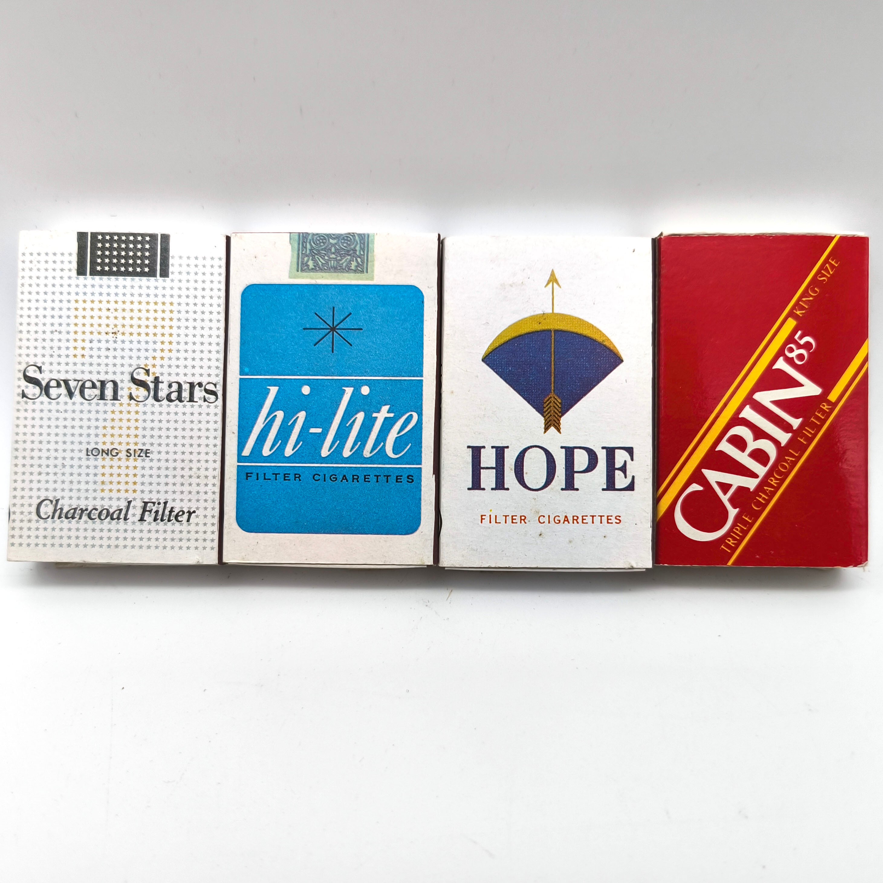 昭和レトロ・マッチ箱・4箱セット・タバコ柄・No.250523-09・梱包