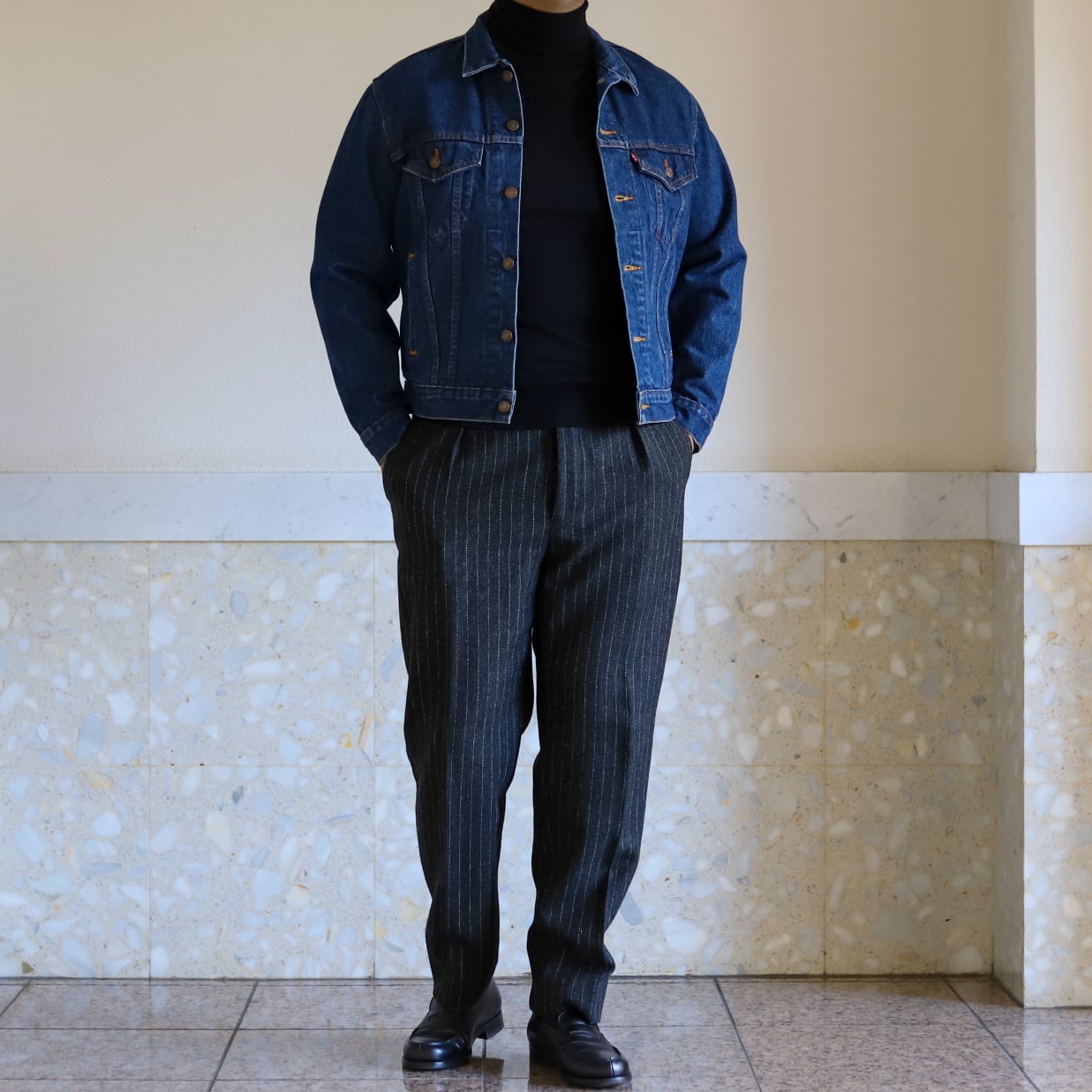 リーバイス 70506 0217 90s USA デニムジャケット size40 濃紺】90s Levis 70506 0217 Denim jacket size40 about size M ／ 90