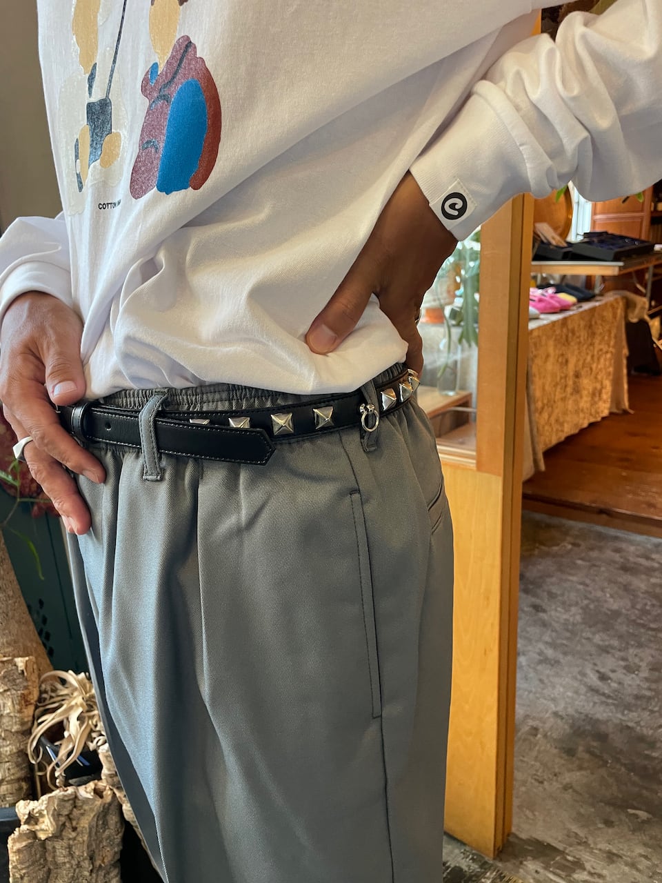 PHINGERIN / Half Studs Belt | EE ONLINE STORE - 