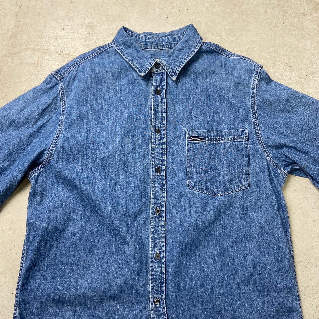 90年代 Calvin klein Sport カルバンクライン 長袖 デニムシャツ 