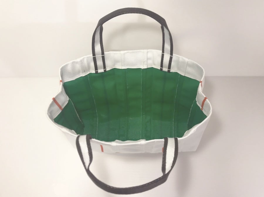 消防ホースバッグ（オレンジライン×内：緑） 26×37×10/A-c | SRB