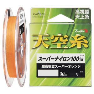 【人気】ヤマトヨテグス(YAMATOYO) ナイロンライン ナイロン天空糸 30m オレンジ