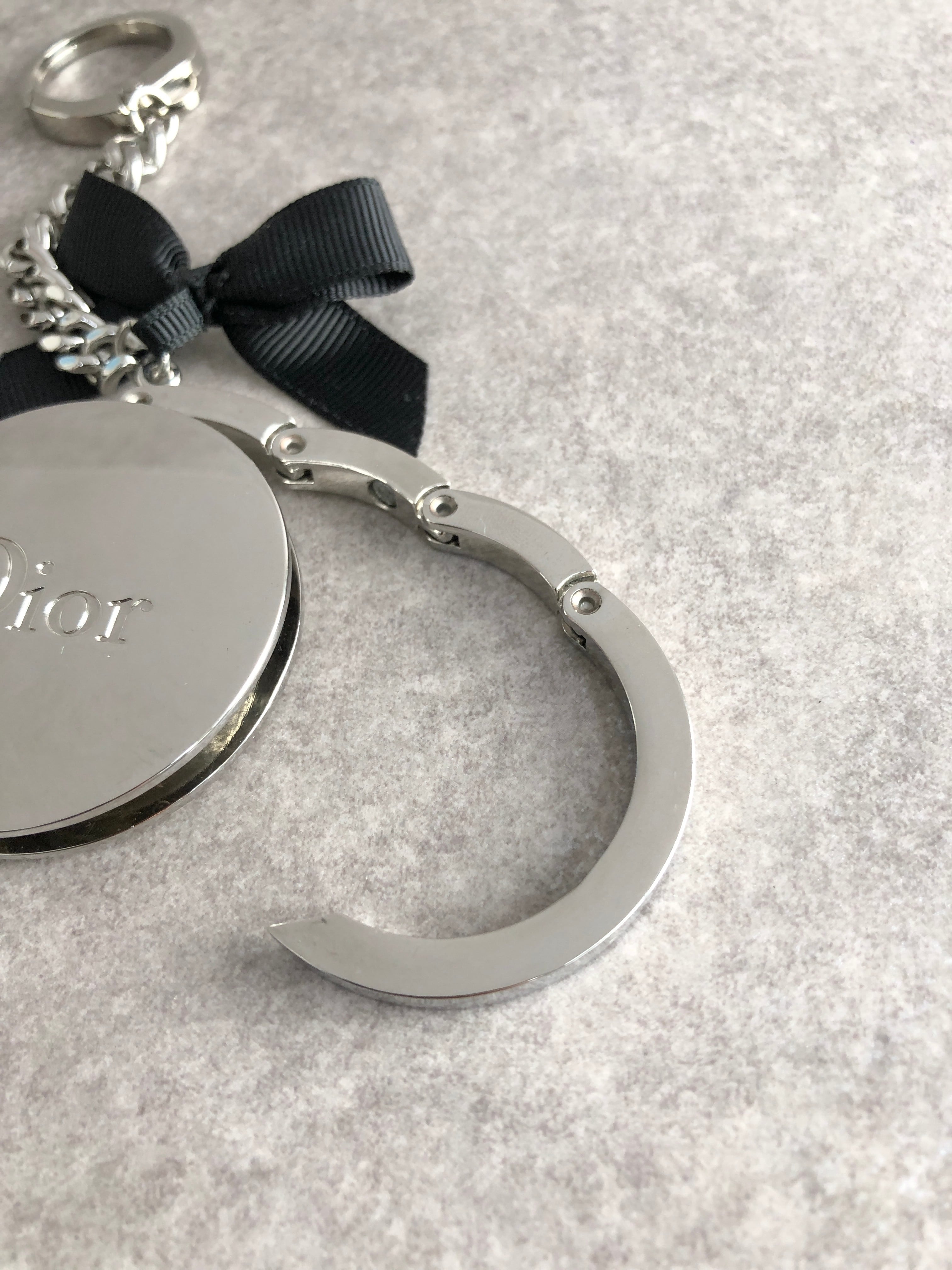 Christian Dior クリスチャン ディオール チャーム シルバー バッグ