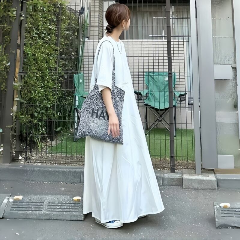 超人気商品 Aライン 無地 ラウンドネック ワンピース m-736 | insfashion