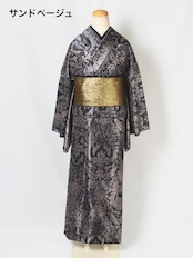 【受注商品】Rumi Rockきもの「バーズアイ ドクロ更紗」　[A1825 A1826]