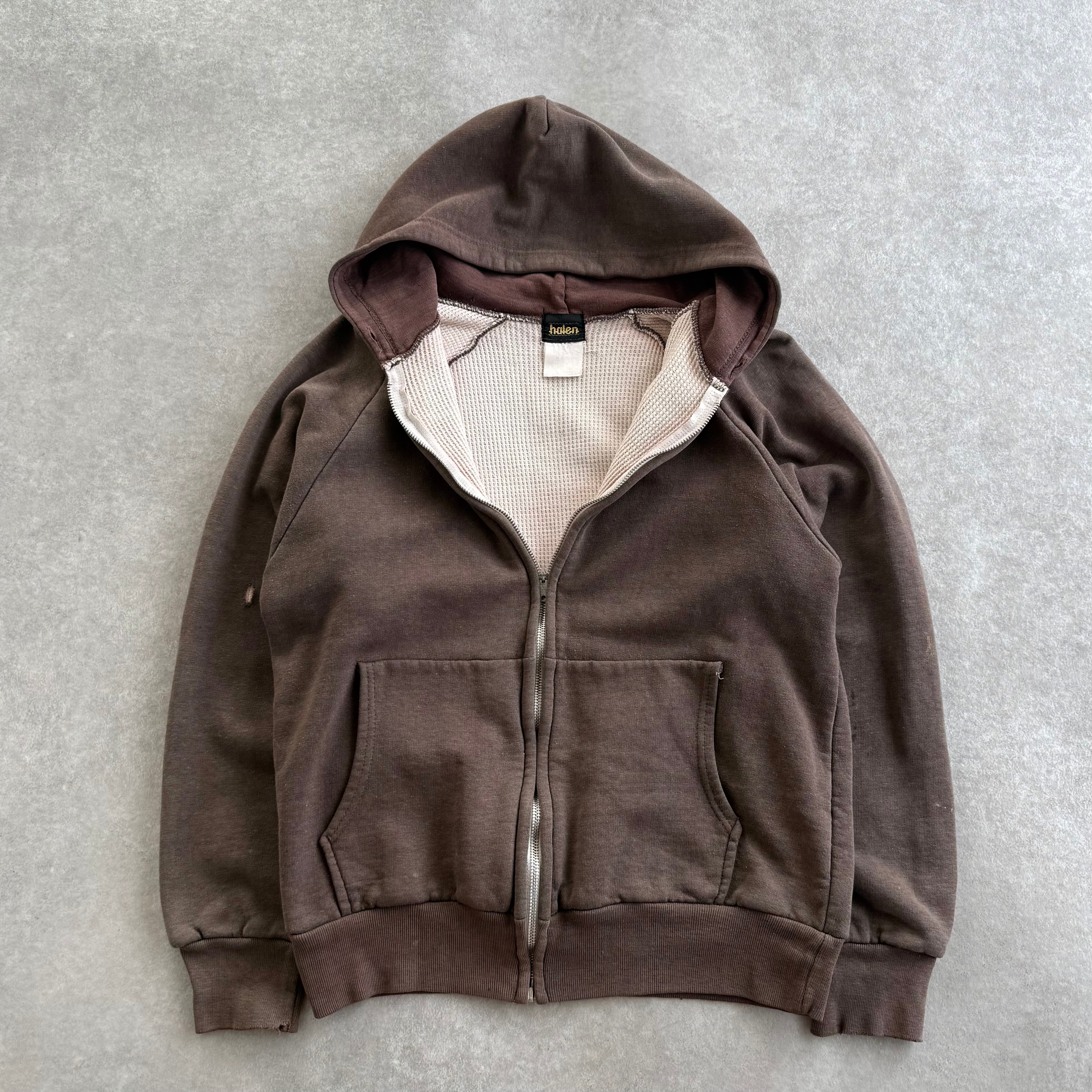 60〜70's ダブルフェイス フルジップ サーマルフーディ Double 60s~70s Double Face Thermal Zip Hoodie 
